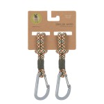 Uniwersalne sznurkowe zaczepy do torby do wózka, 2 szt. - olive red / Lassig Casual Label