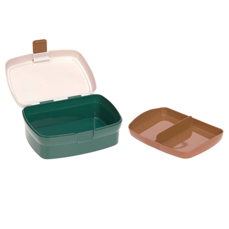 Zestaw na lunch: Lunchbox + Tritanowa butelka - bidon 460 ml Little Gang Smile - milky, ocean green / Lassig