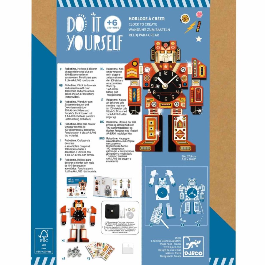 Zrób to sam - ZEGAR ROBOT 6+ / Djeco