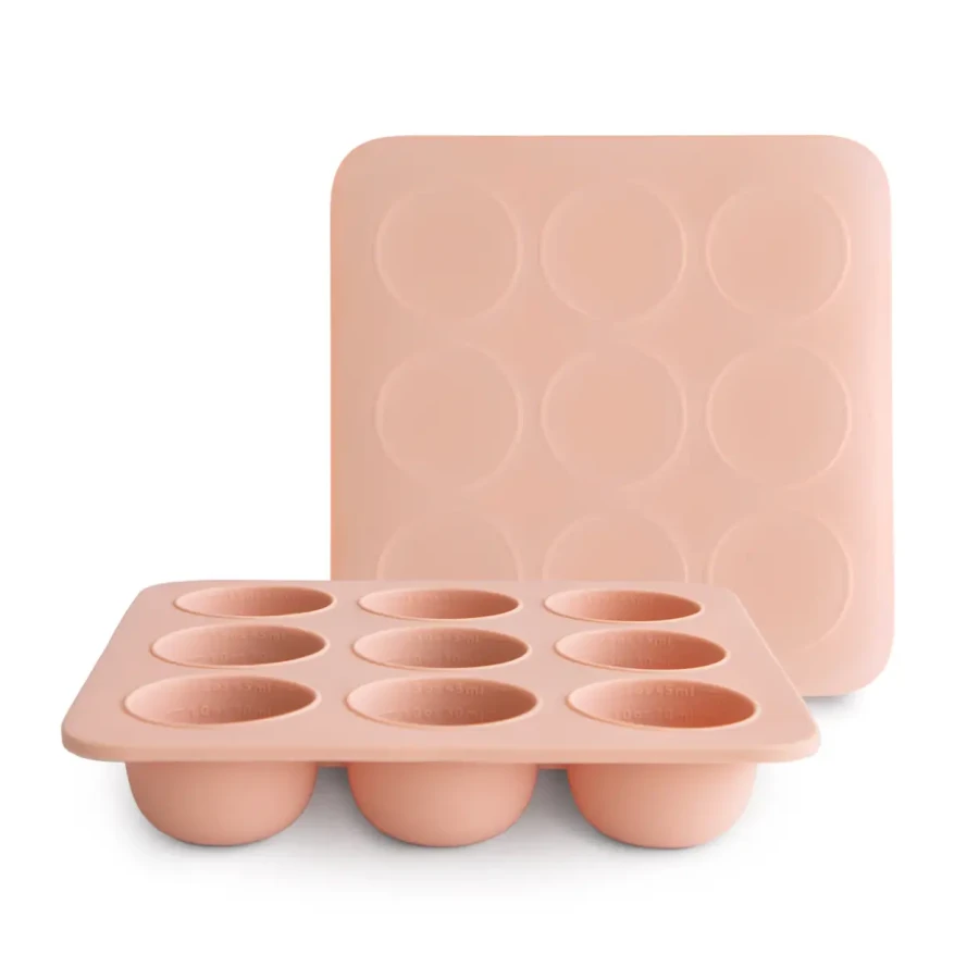 Silikonowa foremka do zamrażania jedzenia - Blush / Mushie