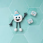 Postać do kąpieli Party Pal - zestaw z dwiema kostkami sensorycznymi świecącymi w wodzie / Glo Pals