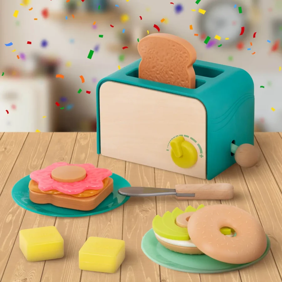Mini Chef - Breakfast Playset - toster i akcesoria śniadaniowe / B.Toys BX2331Z