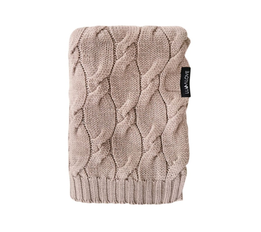 Kocyk z wełny merino - beż, kolekcja PREMIUM / Lullalove