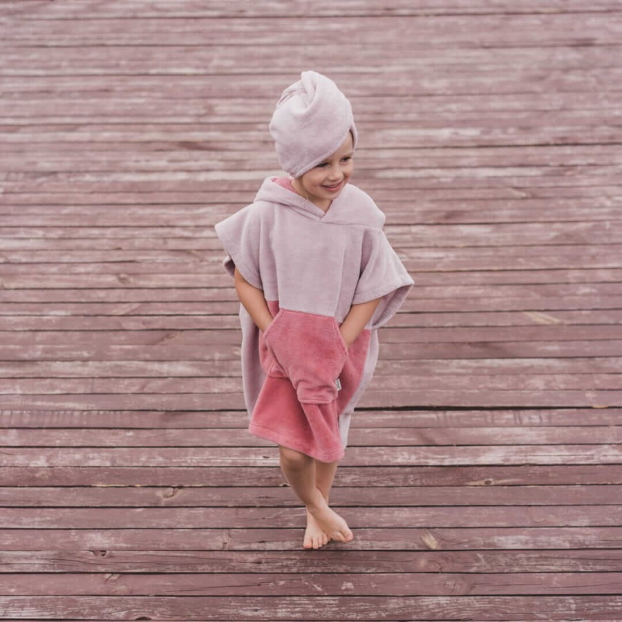 Ponczo kąpielowe Surf BUNNY - pink / Patulove