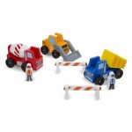 Melissa and Doug, Zestaw Drewnianych Pojazdów Budowlanych