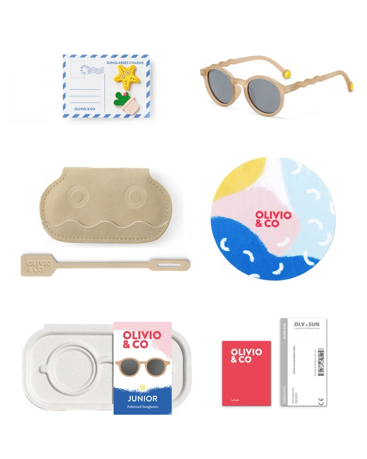 Okulary Oval Sand Beige Polarized 5-10 / Olivio & Co