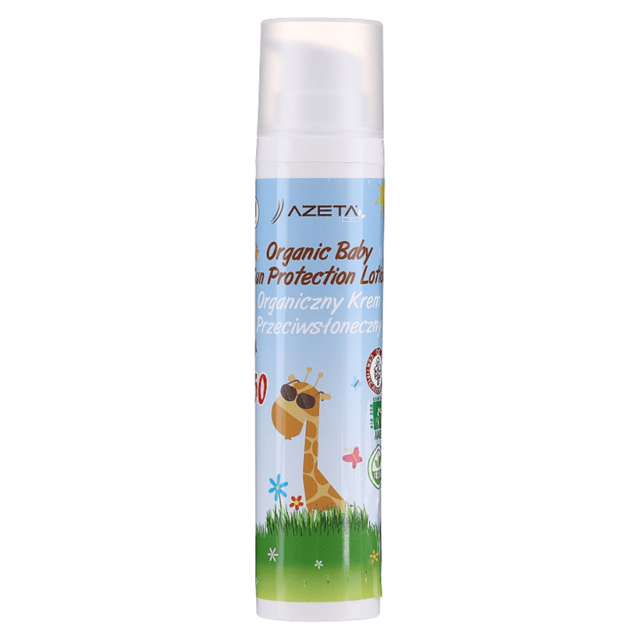 Organiczne mleczko ochronne na słońce z filtrami mineralnymi i SPF 50+ dla dzieci od 0m+, 100 ml / Azeta Bio
