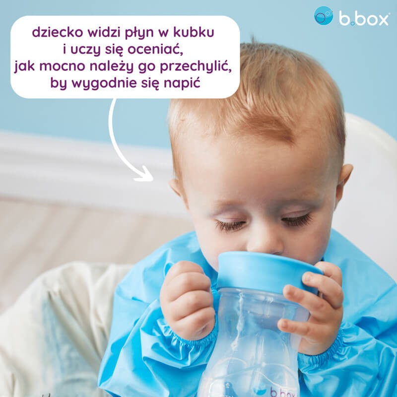 Kubek treningowy 240ml, Różowy / b.box