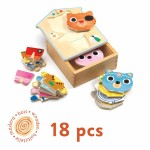 Drewniane puzzle PRZEBIERANKI / DJ01678