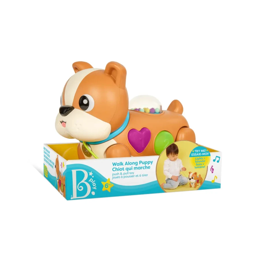 Walk Along Puppy – interaktywny piesek z ruchomymi łapkami / B.Toys