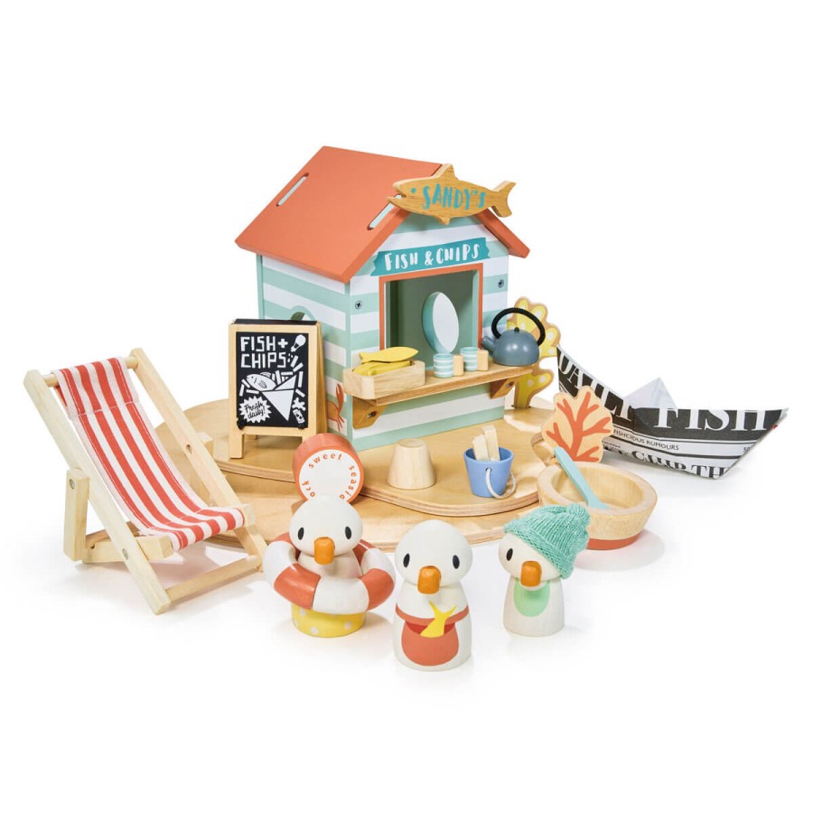 Drewniana restauracja na plaży / Tender Leaf Toys