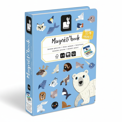 Magnetyczna układanka Zwierzęta polarne Magnetibook  / Janod