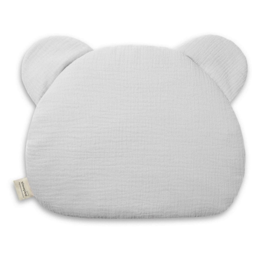 Misiowa poduszka muślinowa - Grey / Sleepee