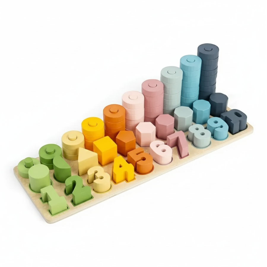 Drewniany sorter do nauki liczenia / Bigjigs Toys