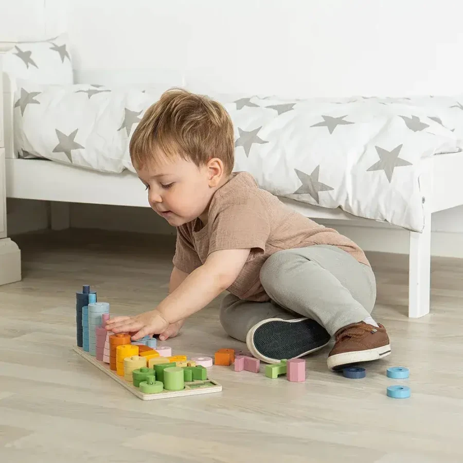 Drewniany sorter do nauki liczenia / Bigjigs Toys