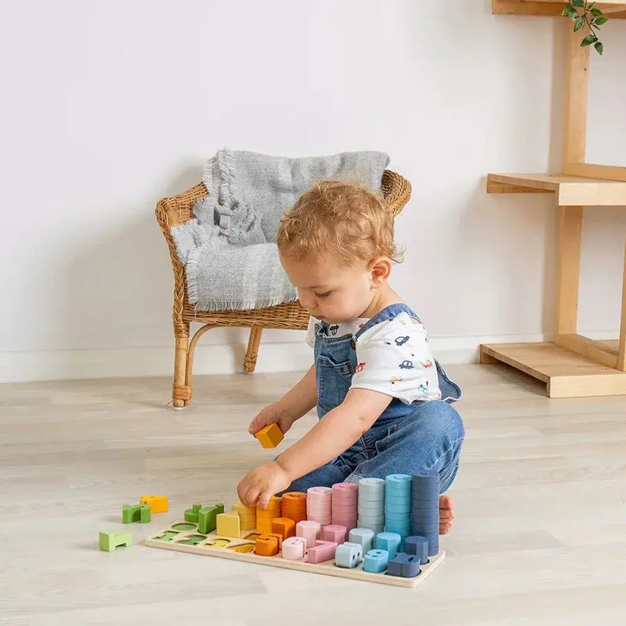 Drewniany sorter do nauki liczenia / Bigjigs Toys