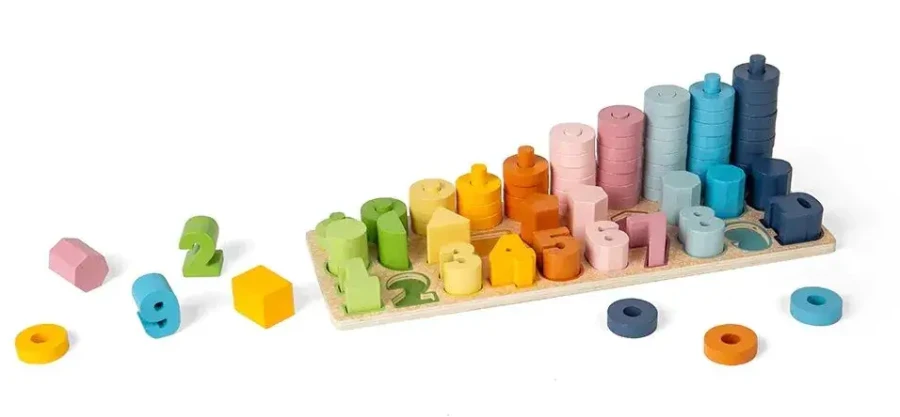 Drewniany sorter do nauki liczenia / Bigjigs Toys