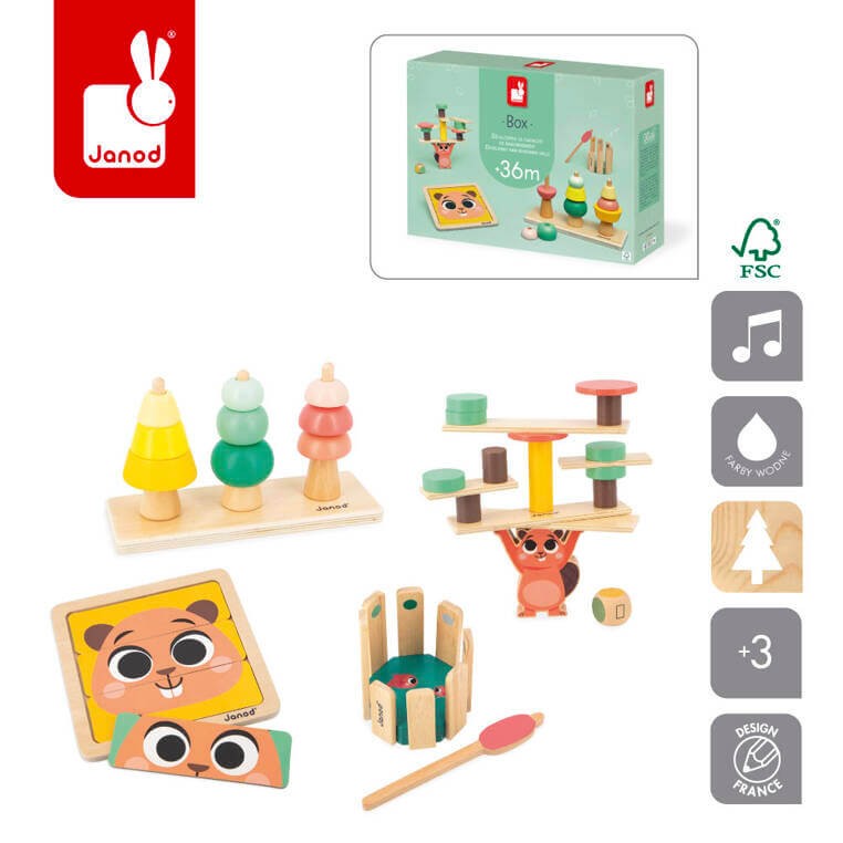 Zestaw zabawek edukacyjnych Box 36m+ / Janod