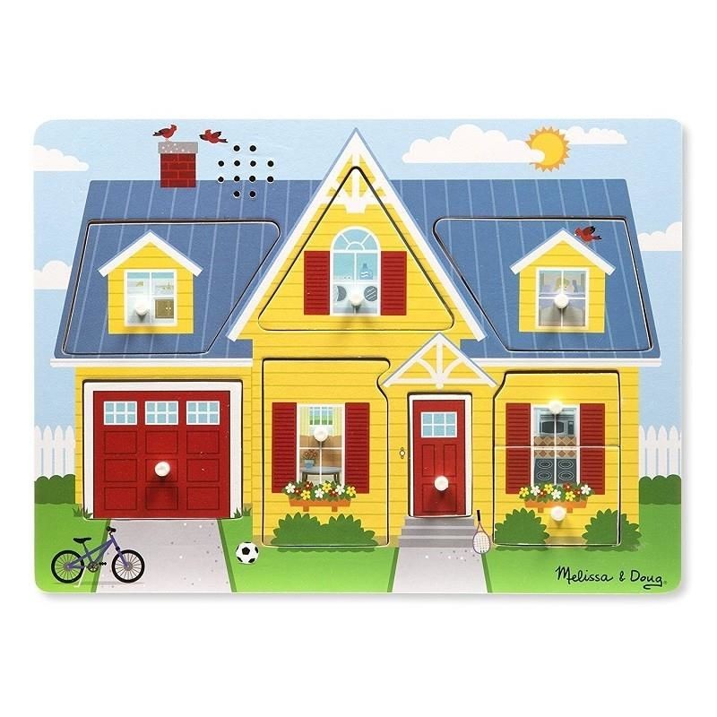 Melissa and Doug, Puzzle Dźwiękowe Odgłosy Domu 2+