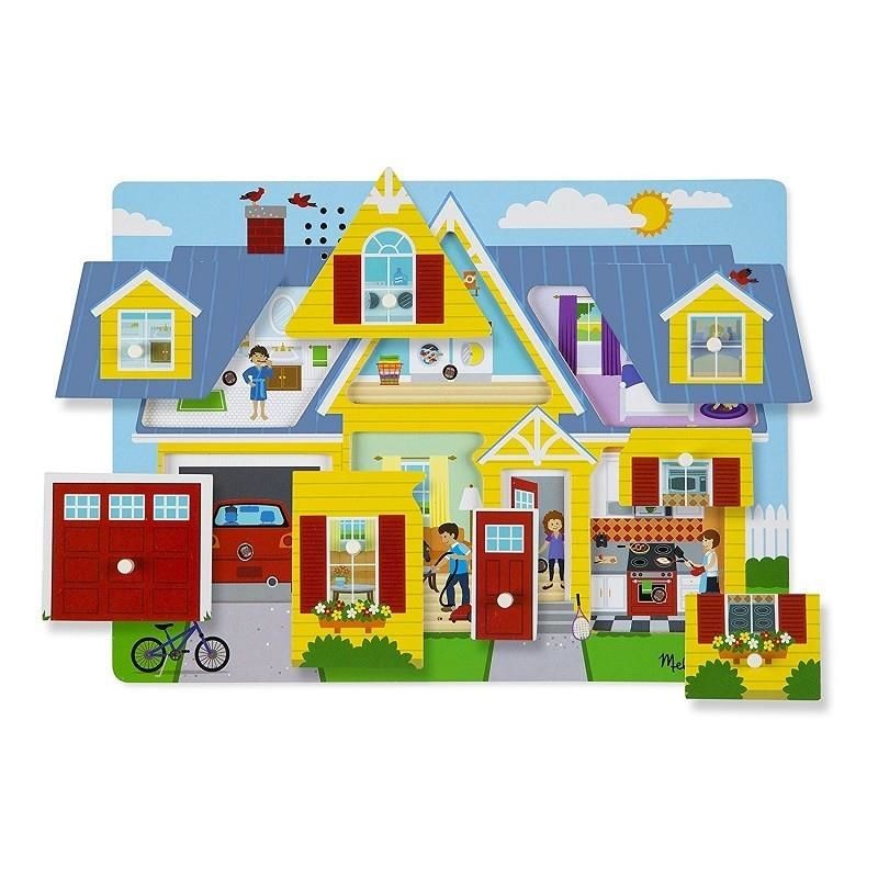 Melissa and Doug, Puzzle Dźwiękowe Odgłosy Domu 2+