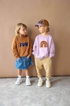 Bluza z bawełny organicznej GOTS Little Gang Rainbow lilac / Lassig