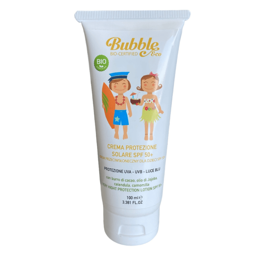 Organiczny krem filtr przeciwsłoneczny dla dzieci SPF 50, 100 ml, 0m+ / Bubble&CO