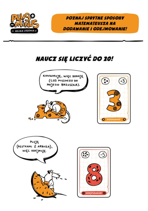 Gra karciana PLUS i MINUS. Nauka liczenia  / Nasza Księgarnia