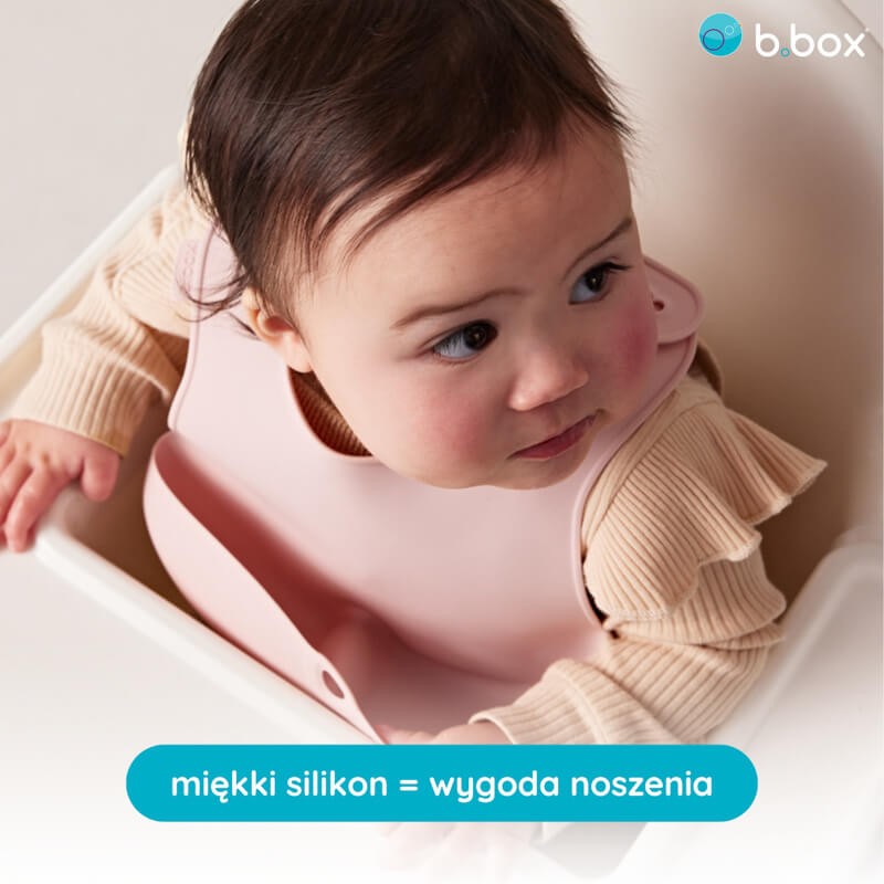 Śliniak z otwartą kieszonką róż / b.box