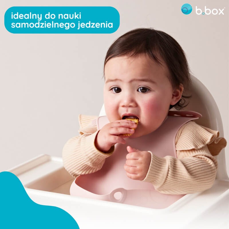 Śliniak z otwartą kieszonką róż / b.box