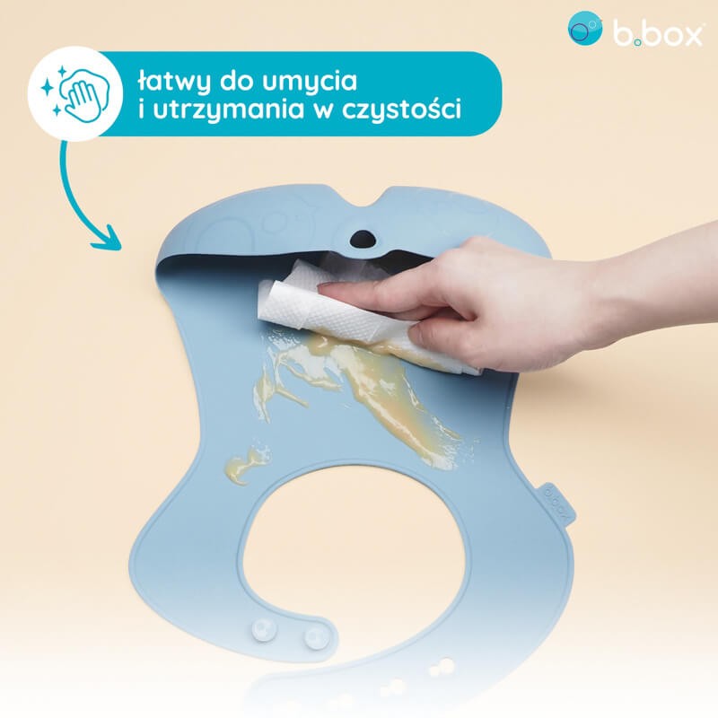 Śliniak z otwartą kieszonką róż / b.box