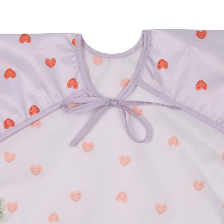 Zestaw śliniaków z długim rękawem 6m+ Happy Rascals Heart lavender / Lassig