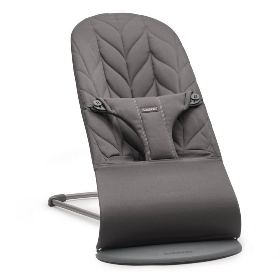 BABYBJORN - leżaczek BLISS WOVEN - Petal Quilt, Antracyt