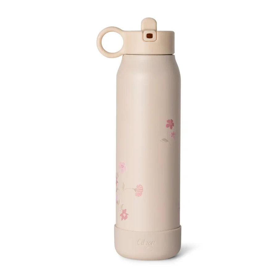 Butelka termiczna ze stali nierdzewnej 350ml - Kwiatki / Citron