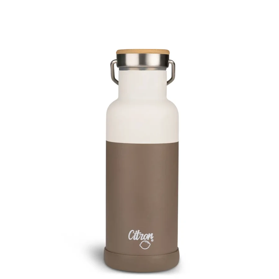 Butelka termiczna ze stali nierdzewnej 500ml - Brown / Citron