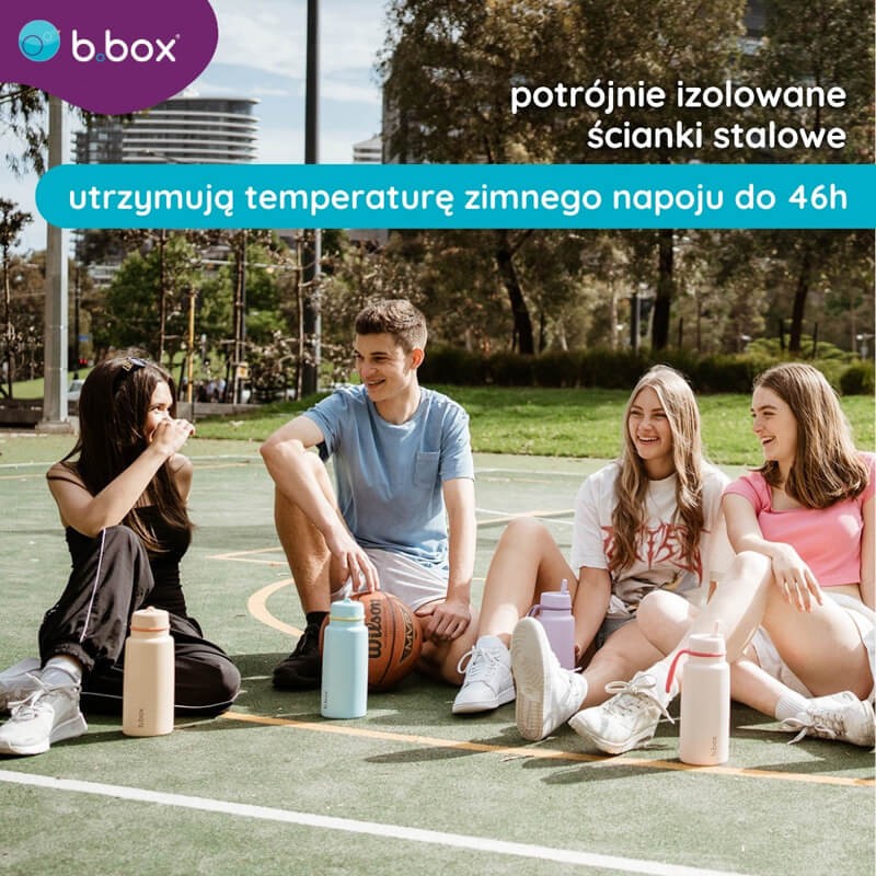 Butelka termiczna ze składanym ustnikiem, termos ze stali nierdzewnej - Lime Time, 1l / b.box