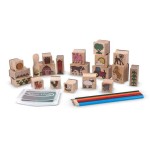 Melissa and Doug, Drewniane Stempelki Farma