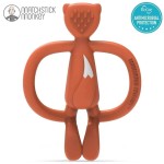 Gryzak silikonowy sensoryczny z mini szczoteczką - Fox / Matchstick Monkey
