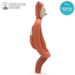 Gryzak silikonowy sensoryczny z mini szczoteczką - Fox / Matchstick Monkey