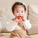 Gryzak silikonowy sensoryczny z mini szczoteczką - Fox / Matchstick Monkey