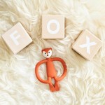 Gryzak silikonowy sensoryczny z mini szczoteczką - Fox / Matchstick Monkey