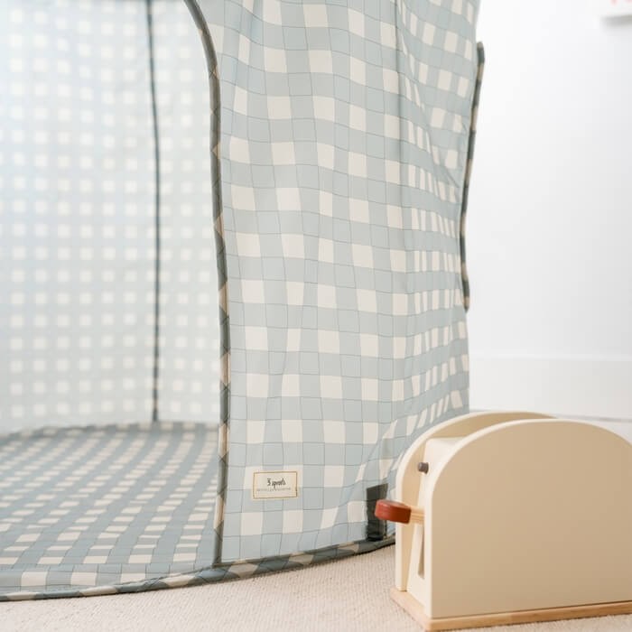 Namiot dla Dzieci Recycled Gingham Blue / 3 Sprouts