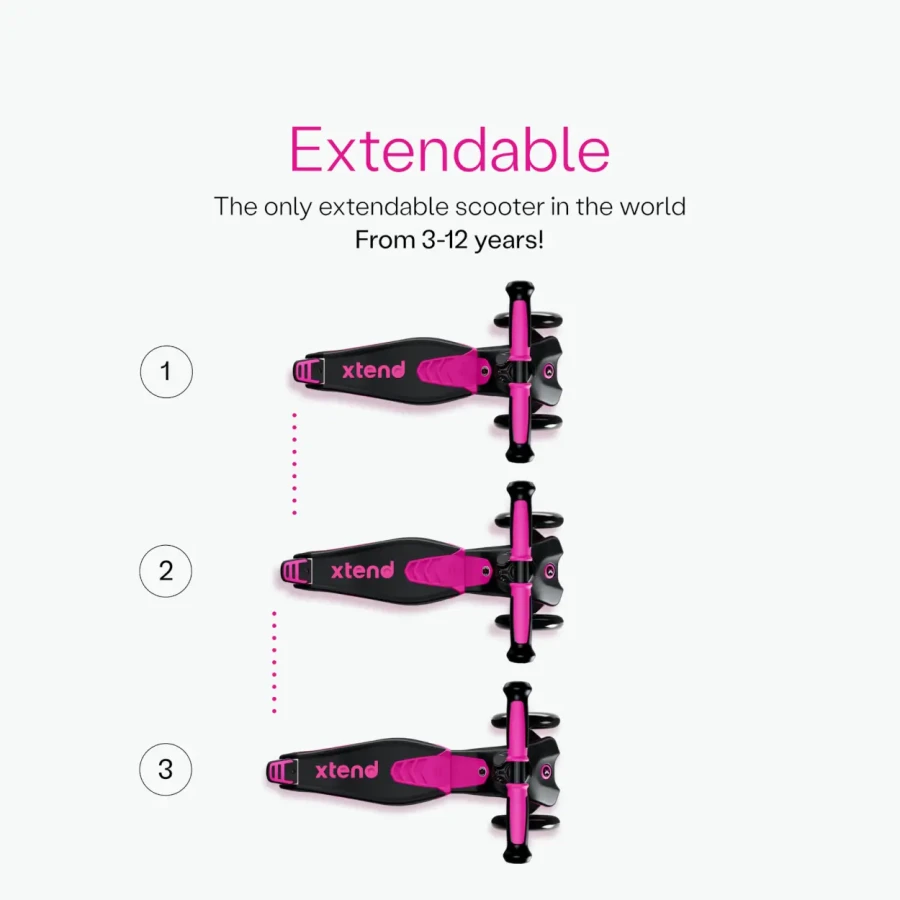 Hulajnoga 4w1 Xtend Ride-on, Pink / smarTrike
