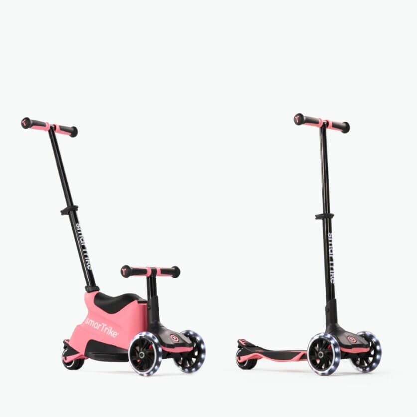 Hulajnoga 4w1 Xtend Scooter + Ride-on, Salmon Pink / smarTrike