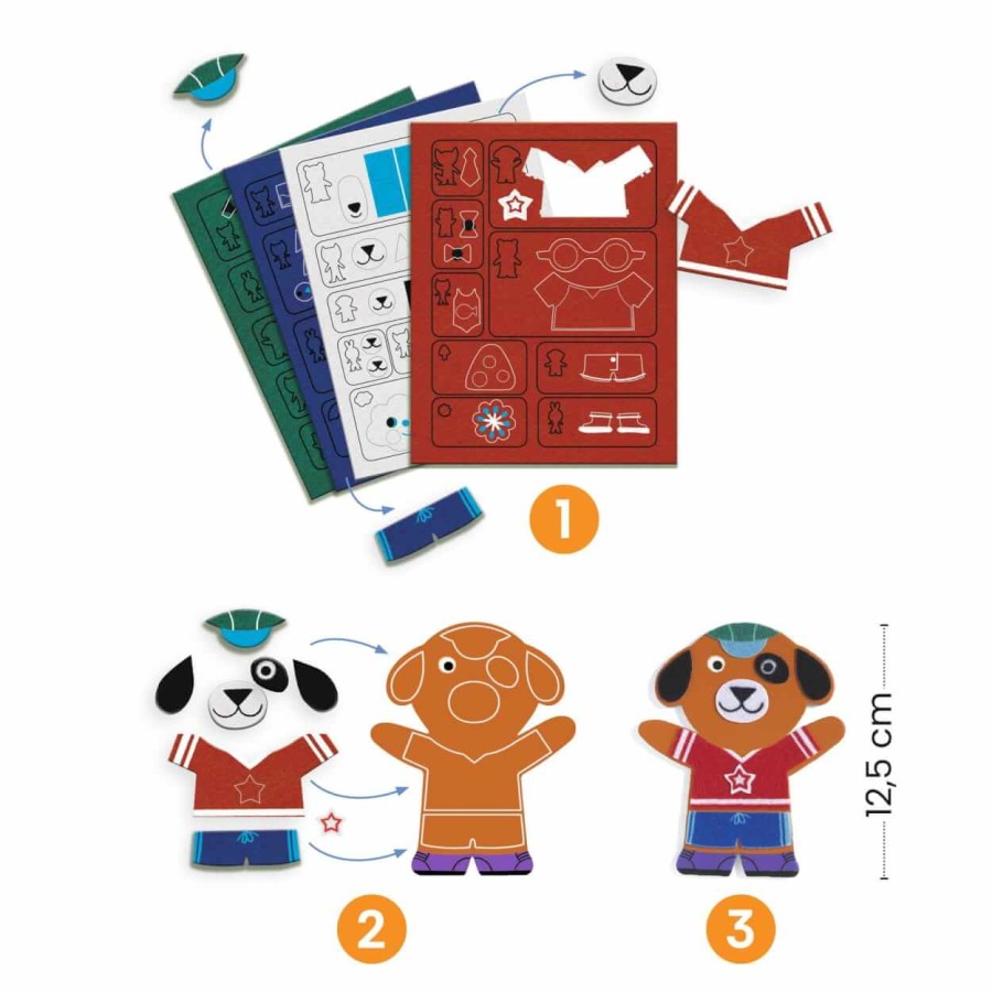 Zrób to sam - filcowe magnesy ZWIERZĄTKA 4+ / Djeco