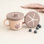 Kubek z ustnikiem i nakładką Niewysypek Foodie - Powder / Done by Deer