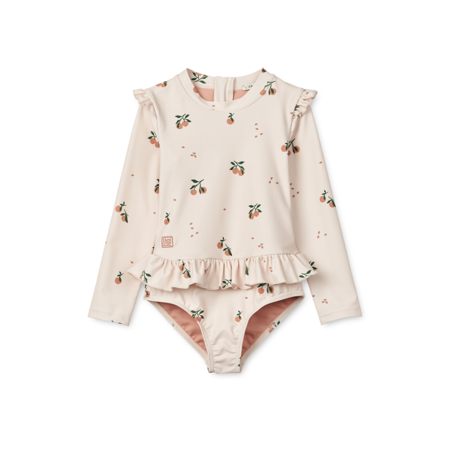 Kostium kąpielowy UV z długim rękawem Sille - Peach, Sea shell / Liewood