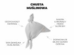 Muślinowa chustka z daszkiem - Petrol / Sleepee