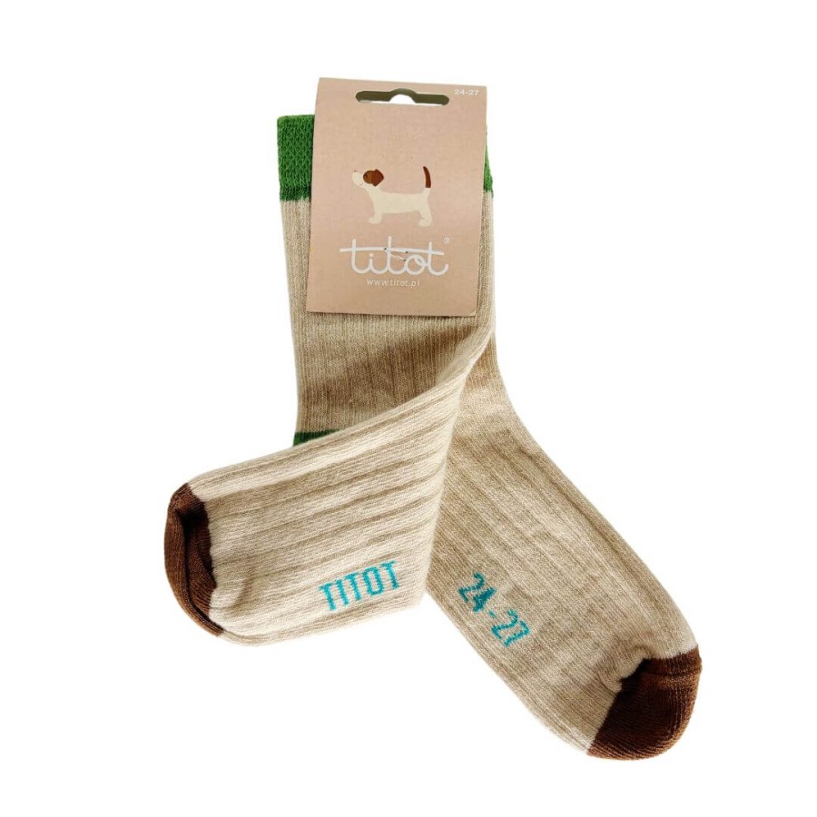 Skarpety dziecięce Solid Toe Brown / TITOT