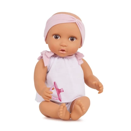Lalka niemowlę ze smoczkiem, w dwuczęściowym ubranku i opasce / LullaBaby
