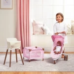Lalka niemowlę ze smoczkiem, w dwuczęściowym ubranku i opasce, afrykanka / LullaBaby